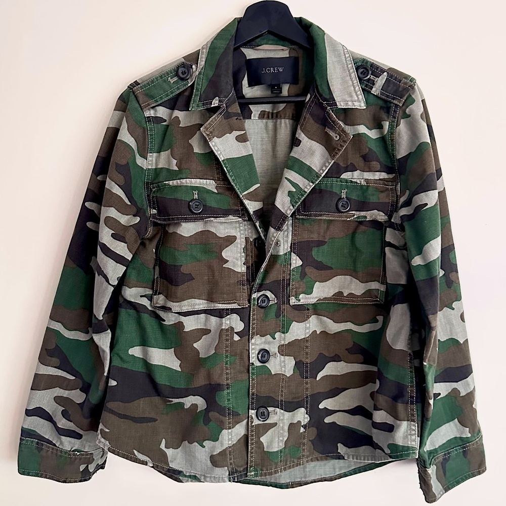 J. Crew | Camo Utility Shirt-Jacket size small
